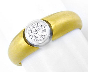 Foto 1 - Brillant-Diamant Band Ring 0,3ct 18K Bicolor, S3727