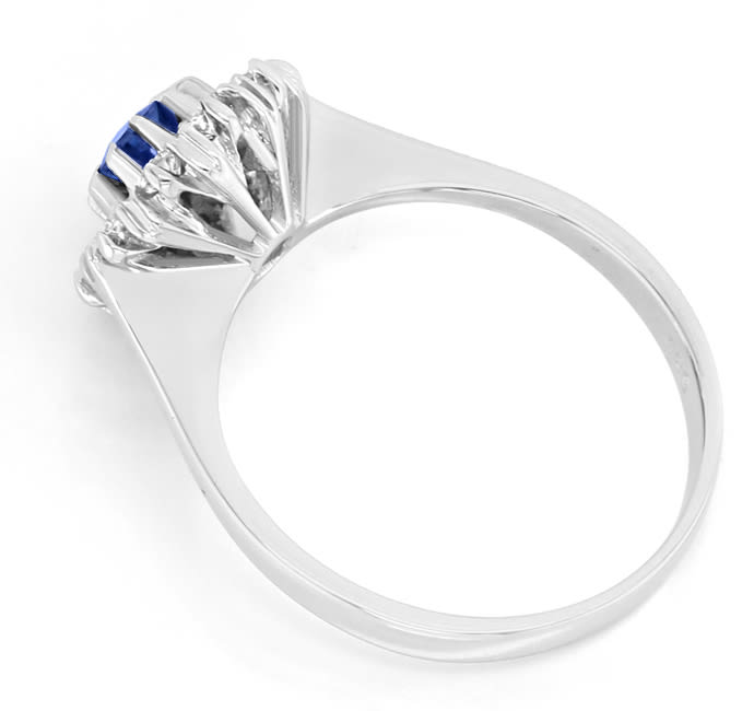 Foto 3 - Klassischer Saphir-Diamanten-Ring Weißgold, S5808